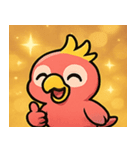 キラキラくちばしのオウム@SFW（個別スタンプ：1）