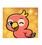 キラキラくちばしのオウム@SFW（個別スタンプ：3）