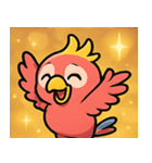 キラキラくちばしのオウム@SFW（個別スタンプ：8）
