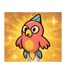 キラキラくちばしのオウム@SFW（個別スタンプ：16）