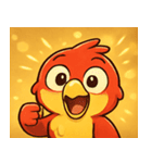 キラキラくちばしのオウム@SFW（個別スタンプ：17）