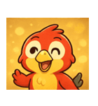 キラキラくちばしのオウム@SFW（個別スタンプ：24）