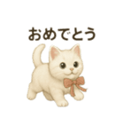 沢山の白猫ちゃん 文字無しあり 日本語（個別スタンプ：5）