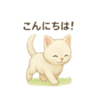 沢山の白猫ちゃん 文字無しあり 日本語（個別スタンプ：15）
