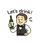 ソムリエが挨拶（個別スタンプ：8）