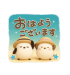 ぽってりシマエナガ団♡夏スタンプ（個別スタンプ：4）