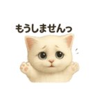 自信なさげなこねこのふわ猫スタンプ（個別スタンプ：14）