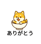 お茶碗犬 おちゃわんわん あいさつ（個別スタンプ：9）