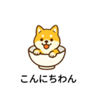 お茶碗犬 おちゃわんわん あいさつ（個別スタンプ：10）