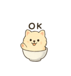 お茶碗犬 おちゃわんわん あいさつ（個別スタンプ：18）