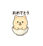 お茶碗犬 おちゃわんわん あいさつ（個別スタンプ：30）