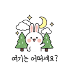 ウサギのコミュニケーションスタンプ (KR)（個別スタンプ：23）