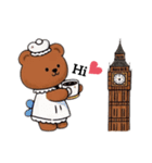 ずーっと使える♡ガーリーベアのロンドン（個別スタンプ：1）