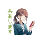 社畜ちゃんの納期★進捗敬語（個別スタンプ：35）