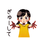 子ども（女の子）と親の心の声♡（個別スタンプ：6）