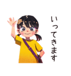 子ども（女の子）と親の心の声♡（個別スタンプ：9）