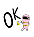 【デカ文字】謎のももレンジャー（個別スタンプ：2）