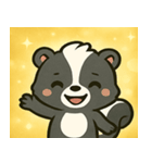 キラキラしっぽのスカンク@SFW（個別スタンプ：1）