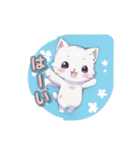 しろねこほっこりスタンプ（個別スタンプ：3）