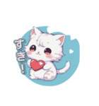 しろねこほっこりスタンプ（個別スタンプ：5）