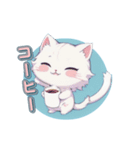 しろねこほっこりスタンプ（個別スタンプ：16）