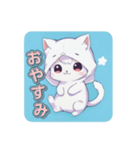 しろねこほっこりスタンプ（個別スタンプ：24）