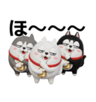 デカ動く3D三匹の擦れねこ（個別スタンプ：3）