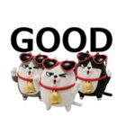 デカ動く3D三匹の擦れねこ（個別スタンプ：7）