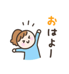 毎日送りやすい☆手書きの女の子スタンプ（個別スタンプ：5）