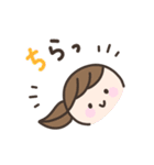 毎日送りやすい☆手書きの女の子スタンプ（個別スタンプ：6）