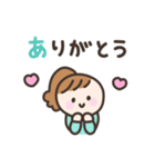毎日送りやすい☆手書きの女の子スタンプ（個別スタンプ：9）