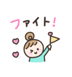 毎日送りやすい☆手書きの女の子スタンプ（個別スタンプ：22）