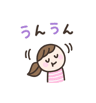毎日送りやすい☆手書きの女の子スタンプ（個別スタンプ：25）