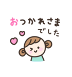 毎日送りやすい☆手書きの女の子スタンプ（個別スタンプ：35）