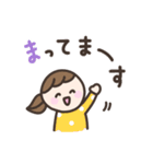 毎日送りやすい☆手書きの女の子スタンプ（個別スタンプ：36）