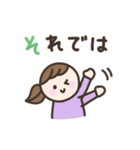 毎日送りやすい☆手書きの女の子スタンプ（個別スタンプ：39）
