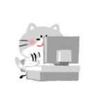 ほぼ文字無し日々の暮らし 猫 修正版（個別スタンプ：26）