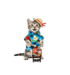 アメショ子猫の夏でか文字（個別スタンプ：39）