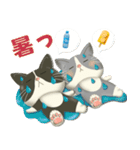ハチワレコンビのまいにち便り♡夏ver（個別スタンプ：9）