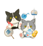 ハチワレコンビのまいにち便り♡夏ver（個別スタンプ：28）