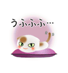 色々な猫1-2 短毛-垂れ耳-白に茶ぶち（個別スタンプ：25）