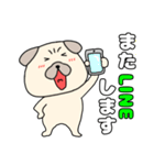 【毎日使える】パグ犬のぱーちゃん96（個別スタンプ：40）