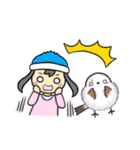 毎日使える✴︎シマエナガ＆ニット帽の女の子（個別スタンプ：31）