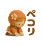 羊毛フェルト♡苺ちゃんとクマさん（個別スタンプ：4）