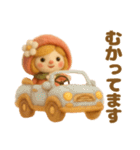 羊毛フェルト♡苺ちゃんとクマさん（個別スタンプ：13）