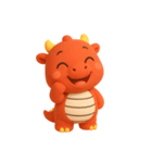 幸せを届ける赤いドラゴン（個別スタンプ：3）