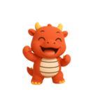 幸せを届ける赤いドラゴン（個別スタンプ：5）