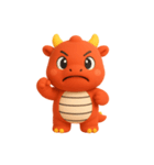 幸せを届ける赤いドラゴン（個別スタンプ：7）