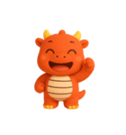 幸せを届ける赤いドラゴン（個別スタンプ：8）
