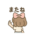 ひらひらリボンの さくらこ 毎日あいさつ（個別スタンプ：4）